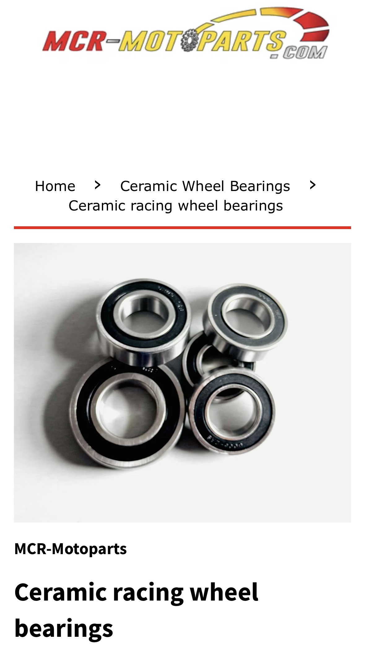 Ceramic Racing Wheel Bearings